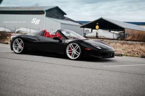 2014 Ferrari 458 Spider Nero Daytona with PUR Wheels by SR Auto Group