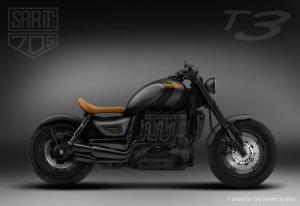 Кастомный боббер R3 Dark на базе мотоцикла Triumph Rocket 3