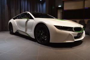2016 BMW i8 Fabulous White with Java Green Accents by Abu Dhabi Motors