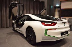 2016 BMW i8 Fabulous White with Java Green Accents by Abu Dhabi Motors