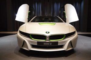 2016 BMW i8 Fabulous White with Java Green Accents by Abu Dhabi Motors