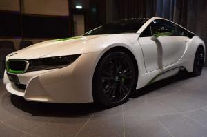 2016 BMW i8 Fabulous White with Java Green Accents by Abu Dhabi Motors