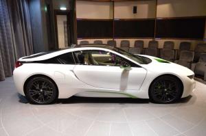 2016 BMW i8 Fabulous White with Java Green Accents by Abu Dhabi Motors