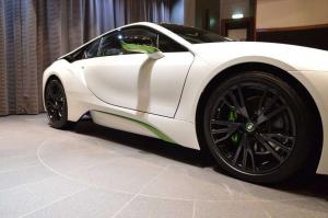 2016 BMW i8 Fabulous White with Java Green Accents by Abu Dhabi Motors