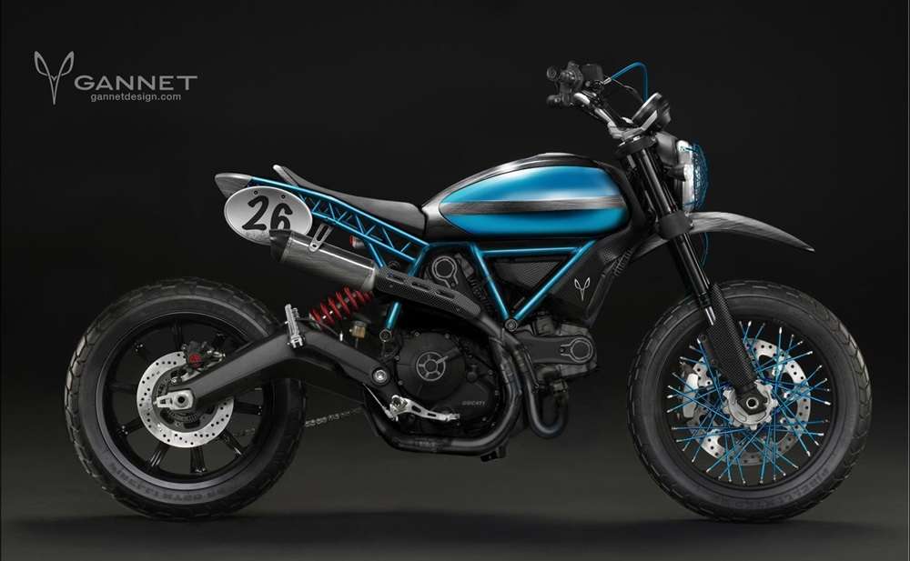 Концепт мотоцикла Ducati Scrambler от Gannet Design