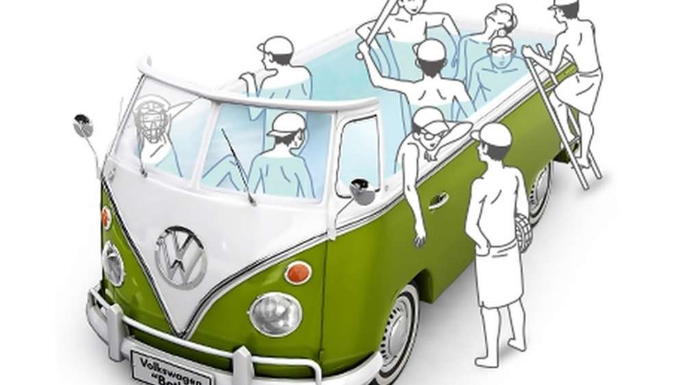 Теперь в Volkswagen Transporter можно и искупаться