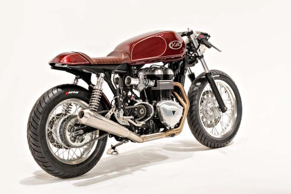 Triumph Thruxton белый кастом