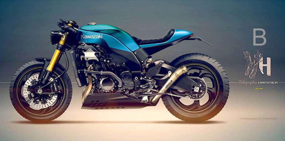 Kawasaki ZX-10R: скрэмблер от Holographic Hammer