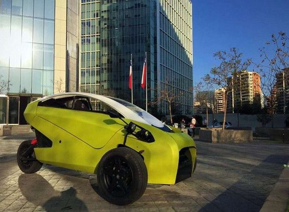 В Чили создали электрокар на трех колесах