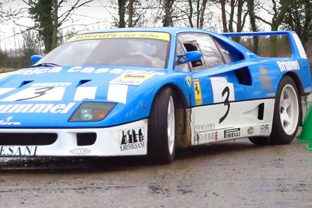 Раритетный итальянский суперкар Ferrari F40 опробовали в джимхане