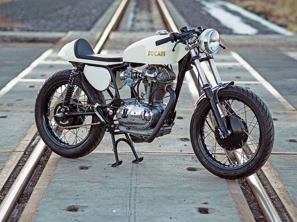 Кастомный кафе-рейсер York St Moto Ducati 350 Widecase