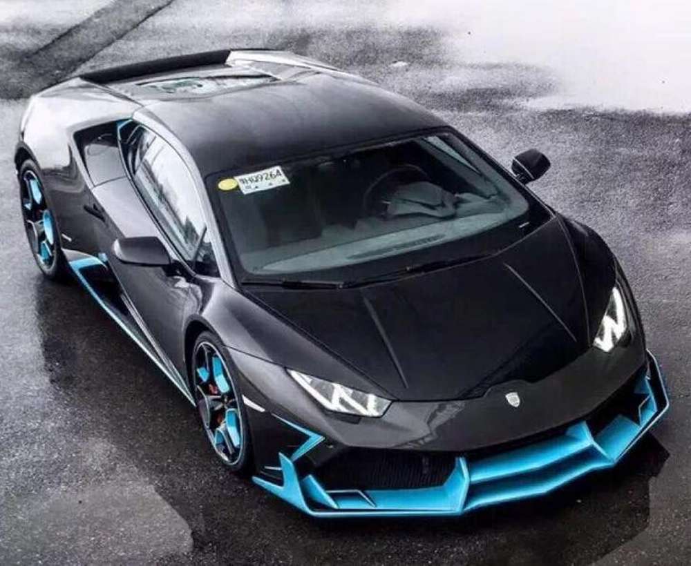 Черный tron Lamborghini Aventador