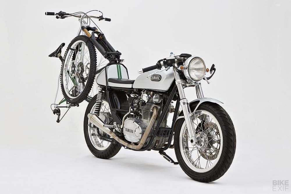 Breadwinner Cycles: кафе-рейсер Yamaha XS650 с велокреплением