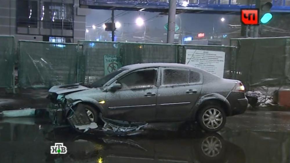 В Москве столкнулись три иномарки