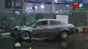 В Москве столкнулись три иномарки