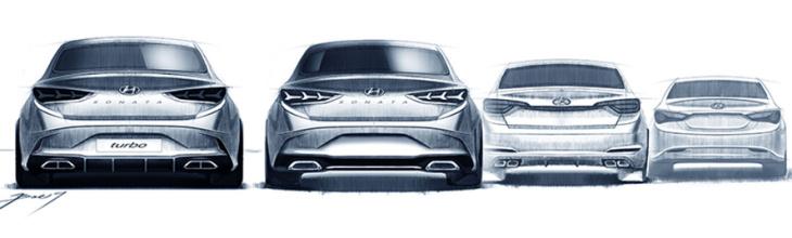 Hyundai показала первые эскизы нового седана Sonata