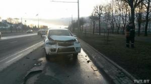 В Минске бесправник на Skoda устроил серьезную аварию

