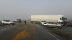 Под Белгородом произошло массовое ДТП с участием 15 автомобилей