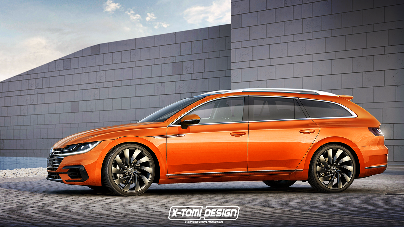 Опубликован рендер универсала Volkswagen Arteon
