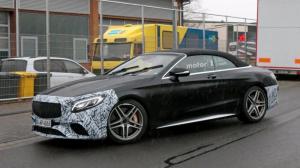 Прототип обновленного кабриолета Mercedes-AMG S63 выехал на дороги