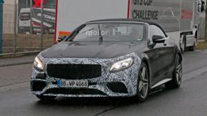Прототип обновленного кабриолета Mercedes-AMG S63 выехал на дороги