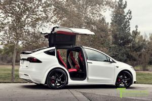 Tesla Model X Bentley Red