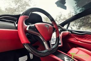 Tesla Model X Bentley Red