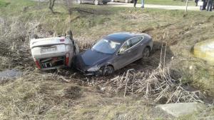 В Украине разбили еще одну Tesla Model S