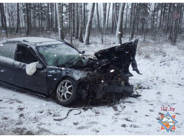 В Могилевском районе столкнулись Mazda и грузовик Iveco: потребовалась помощь спасателей