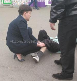 Автомобиль Савченко сбил старушку в Киеве