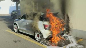 В Швейцарии сгорел уникальный хот-хэтч Audi