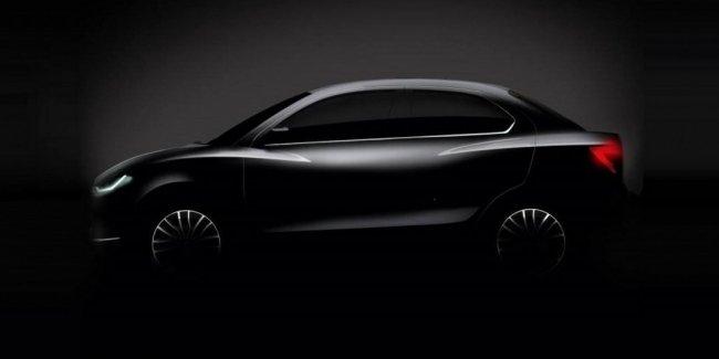 Представлено первое официальное изображение нового седана Suzuki Dzire