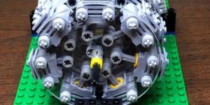Из Lego собрали работающий 28-цилиндровый радиальный мотор