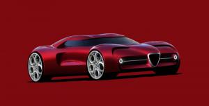 Независимый рендер нового суперкара Alfa Romeo