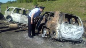 Под Красноярском в ДТП заживо сгорели пять человек