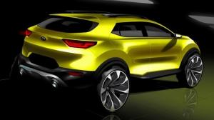 Новый компактный кроссовер KIA Stonic дебютировал на официальных скетчах