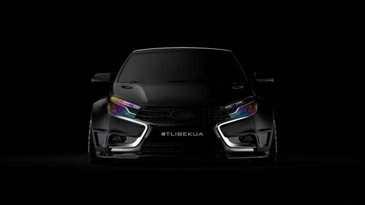 LADA Vesta примерила обвес в стиле Liberty Walk
