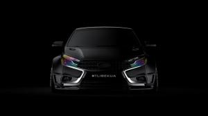 LADA Vesta примерила обвес в стиле Liberty Walk