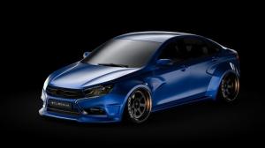 LADA Vesta примерила обвес в стиле Liberty Walk
