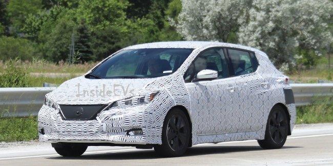 Электрокар Nissan Leaf нового поколения впервые замечен на тестах