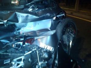 В Алматы столкнулись Porsche Cayenne, Camry, Mitsubishi и Yamaha
