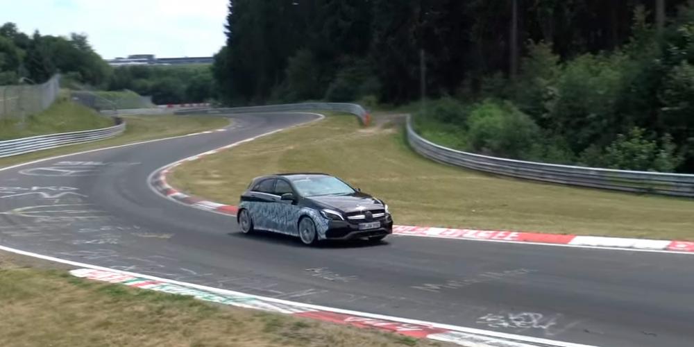 Mercedes испытал на Нюрбургринге гибридную версию нового A45 AMG
