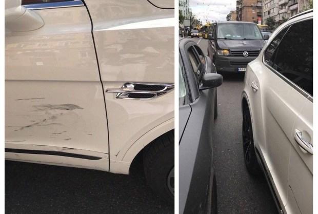 В Киеве угодил в ДТП Bentley Bentayga с VIP-персоной за рулем