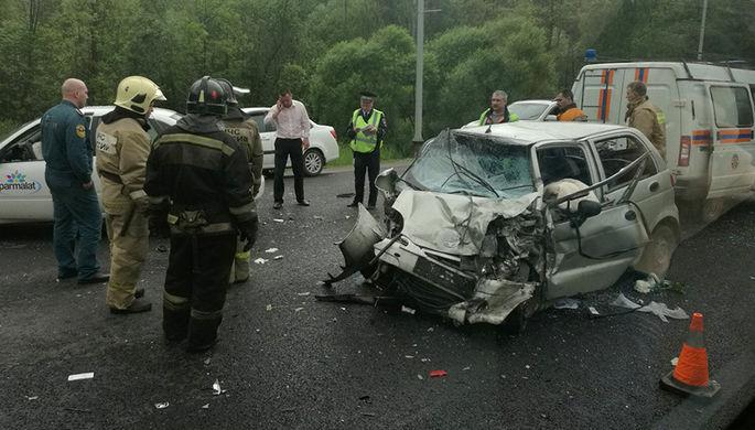 В Подмосковье 90-летняя пенсионерка на Matiz протаранила Infiniti и погибла