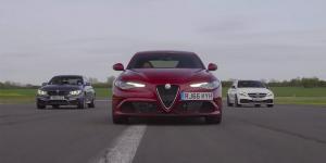Alfa Romeo Giulia, BMW M3 и Mercedes C63 S сравнили в разгоне до 240 км/ч