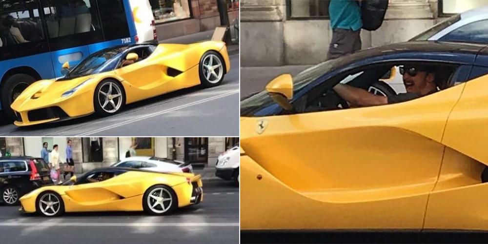 Златан Ибрагимович прокатился по Стокгольму на редком гиперкаре Ferrari