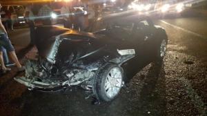 Машина скорой помощи перевернулась в результате ДТП в Алматы