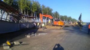 Во Владимирской области надземный пешеходный переход упал на трассу
