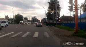БТР и иномарка столкнулись в Кемерово