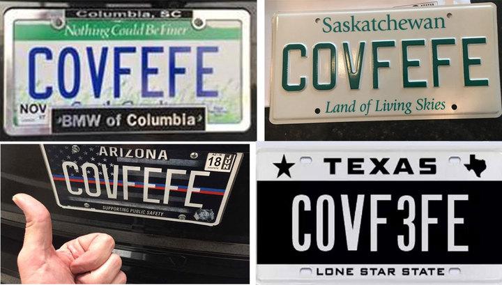 Жительница Огайо получила номер на машину с известной опечаткой Трампа Covfefe